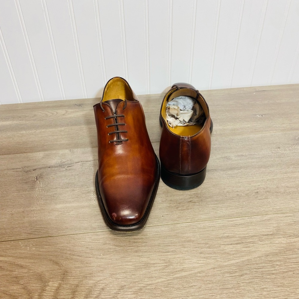 Magnanni Rich Brown Leather Oxfords - Picture 7 of 13